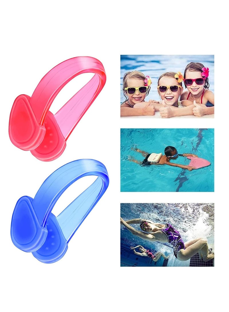 SOLARAE Swimming Nose Clips for Kids, Waterproof Silicone Swimming Nose Clip for Adults, Nose Plugs for Training Protector Water Sport Beginners 4Pcs - Image 2