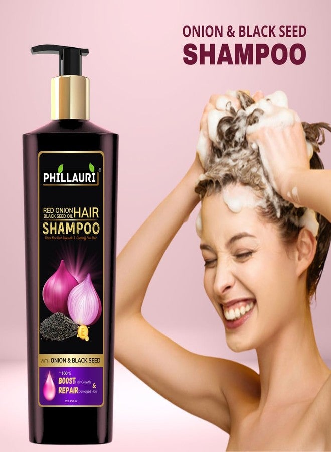 Phillauri Onion Shampoo For Hair & Black Seed Shampoo | Hair Cleanser for Strong & Shiny Hair For Men & Women | Shampoo for Men | Shampoo for Women | 750 ML - Image 3