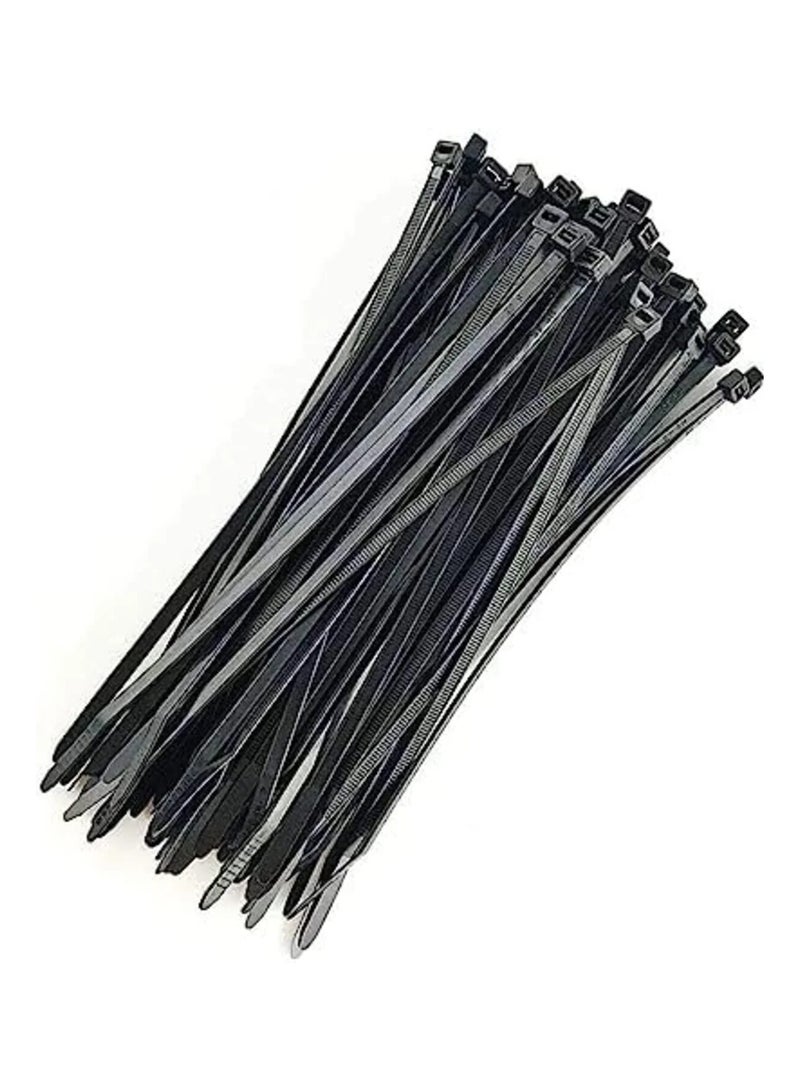 Nylon Cable Tie Black 100Pcs (2.5x200mm) - Image 1