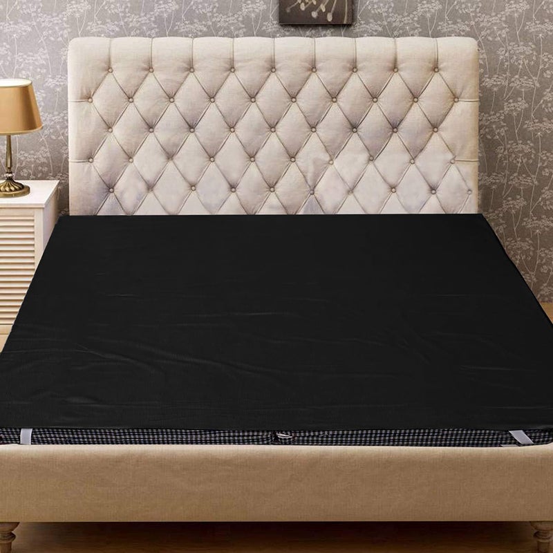 Vocal Store PVC Water Resistant Mattress Protector Sheet, (Black, Standard,72X54Inches) CPMS2-S01-72X54 - Image 1