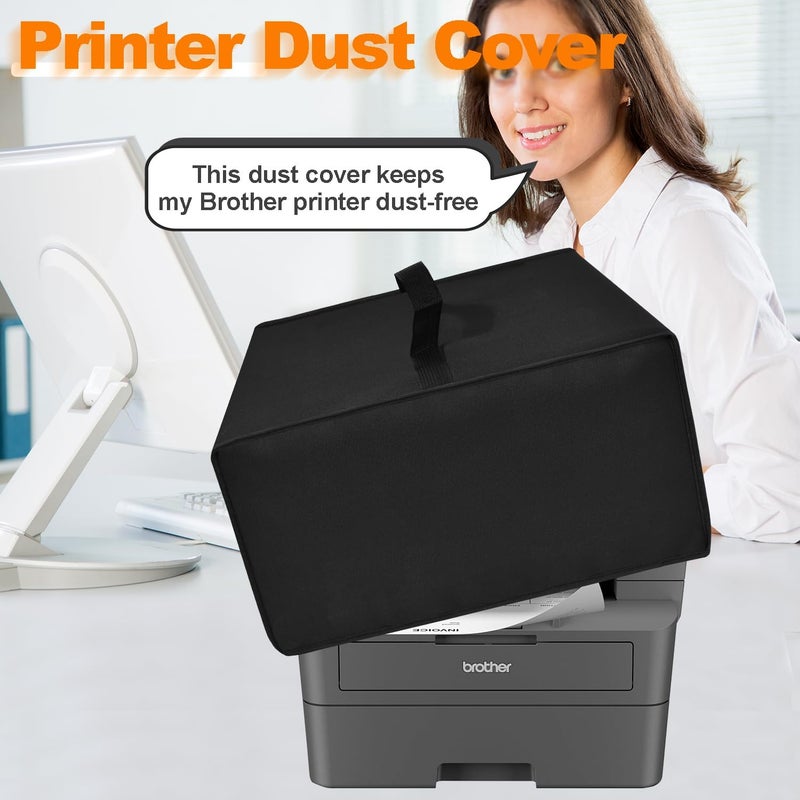 NUENSS-ROR غطاء غبار الطابعة لطابعة Brother اللاسلكية ليزر جيت لـ Brother MFC-L2820DW / MFCL2710DW غطاء واقٍ مضاد للكهرباء الساكنة ومقاوم للماء للطابعة (18.5 بوصة عمق × 17.7 بوصة عرض × 11.4 بوصة ارتفاع) - Image 2