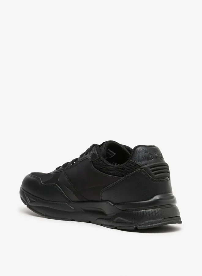Lee Cooper Men's Panelled Low Ankle Sneakers with Lace-Up Closure