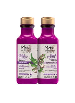 MAUI MOISTURE Maui Moisture Heal & Hydrate + Shea Butter Shampoo + Conditioner to Repair & Deeply Moisturize Tight Curly Hair with Coconut & Macademia Oils, Vegan, Silicone, Paraben & Sulfate-Free, 13 Fl Oz (Pack of 2)  - Image 1