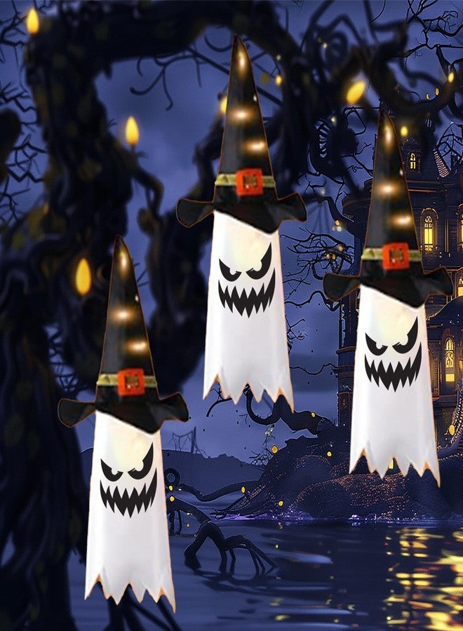 BASHOUT Halloween Light-Up Ghost Set of 3, Scary Face on Ghosts, Indoor & Outdoor Spooky Decor, Uses 3 Double A Batteries for Longer Lasting Lights, Hanging Decoration for Holiday and Parties, by BASHOUT - Image 1