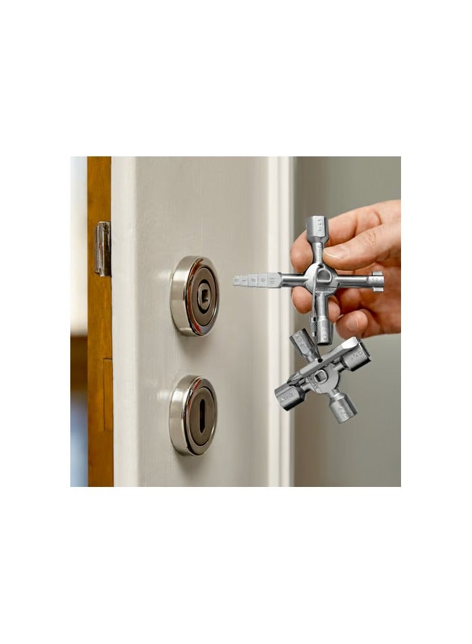 KNIPEX 00 11 01 KNIPEX TwinKey® Control Cabinet Key For all standard cabinets and shut-off systems - Image 2