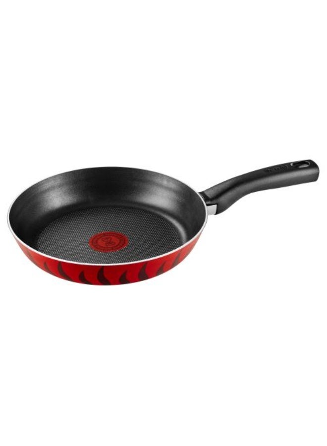 تيفال Tefal Tempo Flame Frypan Set, 3 Pieces (Sizes 16, 20, 24 cm), Non-Stick, Thermo-Spot Technology - Red red - Image 3