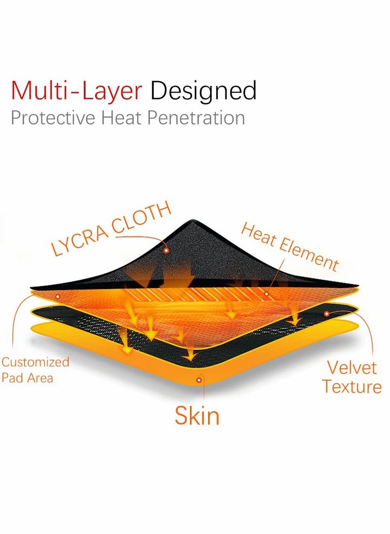 Excefore - Electric Neck Warmer Wrap Neck Heating Pad for Shoulder Cervical Pain Relief Portable Size Heated Neck Massager with Three Adjustable Heat Modes Black - Image 1