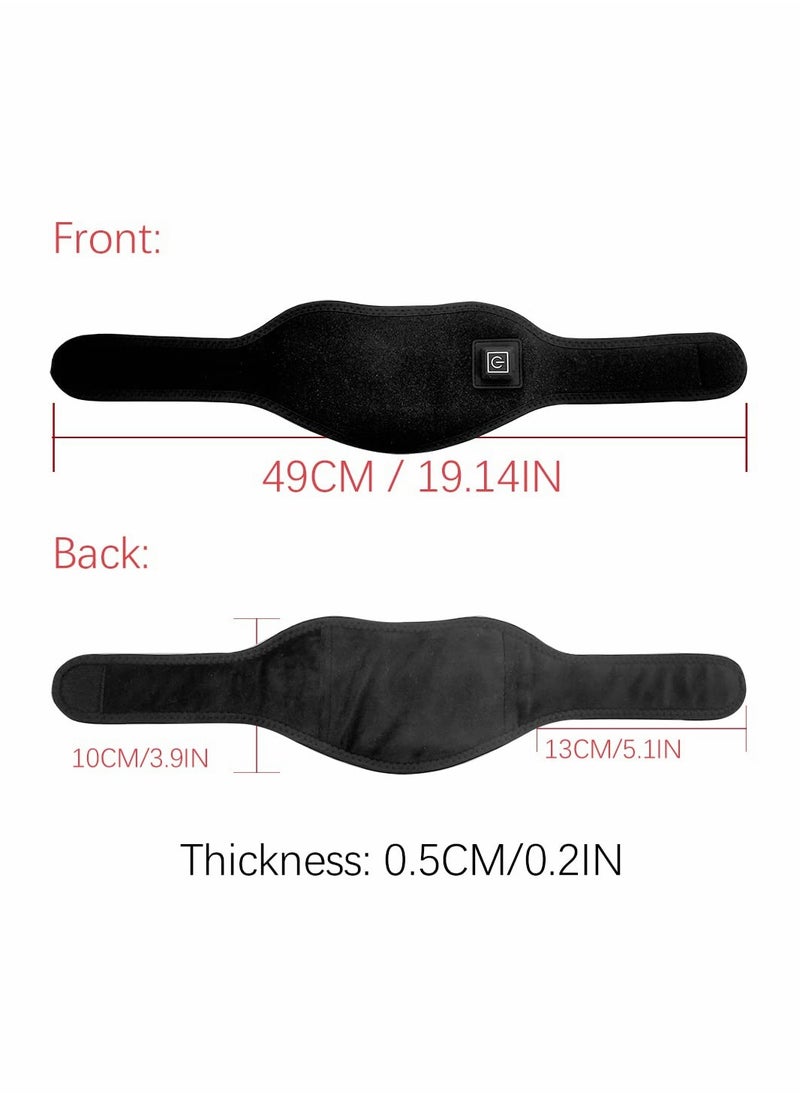Excefore - Electric Neck Warmer Wrap Neck Heating Pad for Shoulder Cervical Pain Relief Portable Size Heated Neck Massager with Three Adjustable Heat Modes Black - Image 1