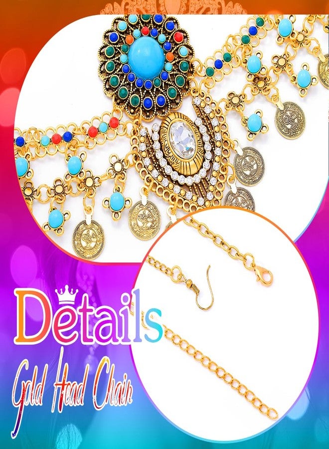 Urieo Gold Head Chain, Egyptian Head Jewelry for Women - Image 3