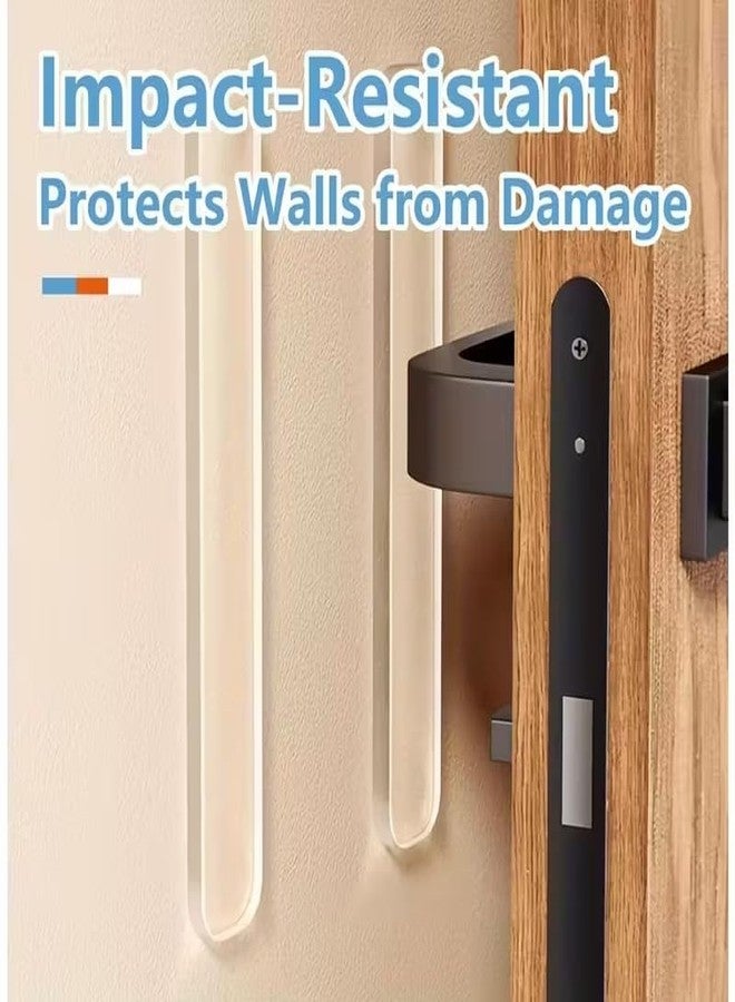 Redvant Silicone Clear Rubber Door Bumper Stopers Wall Protectors for Furniture, 20Piece Pack Self Adhesive Door Handle Knob Wall Shield Bumper Guard for Wall - Transparent (Strip Bumper 20 Piece) - Image 4