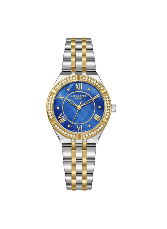 Lee Cooper Women's Analog Display Watch With Silver/Gold Metal Strap - LC08132.290