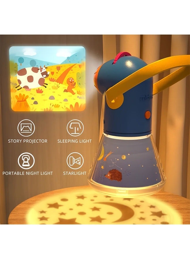 Multi Functional Story Projection Children's Luminous Toy Early Education Sleeping Lamp, Interactive Learning, with A Sturdy Acrylic Structure (Excluding Battery), Perfect Birthday Gift, Suitable for Teenagers - Image 2