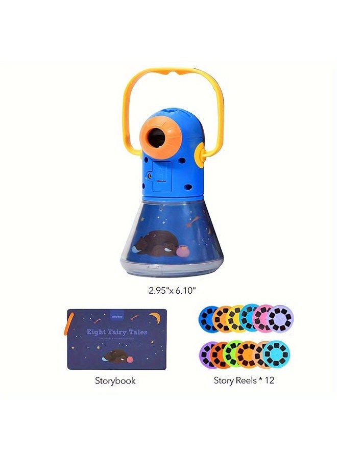 Multi Functional Story Projection Children's Luminous Toy Early Education Sleeping Lamp, Interactive Learning, with A Sturdy Acrylic Structure (Excluding Battery), Perfect Birthday Gift, Suitable for Teenagers - Image 1