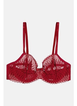 TRIUMPH Women Aura Spotlight Non-Padded Bra, Maroon  - Image 1