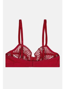 TRIUMPH Women Aura Spotlight Non-Padded Bra, Maroon  - Image 2