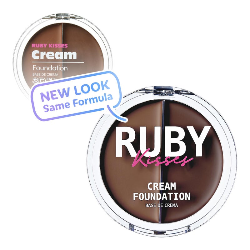 Ruby Kisses 3D Face Creator Cream Foundation & Concealer, 12 Hours Long Lasting, Medium to Full Coverage, Non-Greasy, Ideal for Makeup & Contour Palette (Level 16) - Image 2