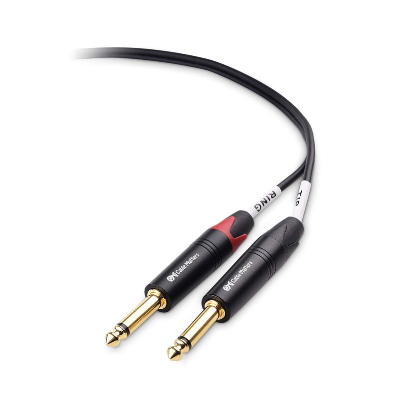Cable Matters 3.5mm TRS to Dual 6.35mm TS Breakout Cable 10 ft, 1/8 to 1/4 Stereo Cable, Y Splitter 3.5mm to 1/4 Cable, 1/4 to 1/8 Audio Cable - 10 Feet - Image 4