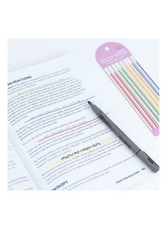 SYOSI Long Highlighter Strips for Notetaking, Colorful Sticky Index Tab Translucent Mini Page Flags PET Notes Stickers Highlighter Strips Sticky Page Flags for Books, Office and School Supplies  - Image 3