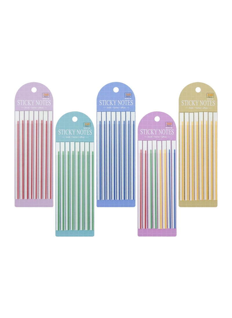 SYOSI - Long Highlighter Strips for Notetaking, Colorful Sticky Index Tab Translucent Mini Page Flags PET Notes Stickers Highlighter Strips Sticky Page Flags for Books, Office and School Supplies - Image 1