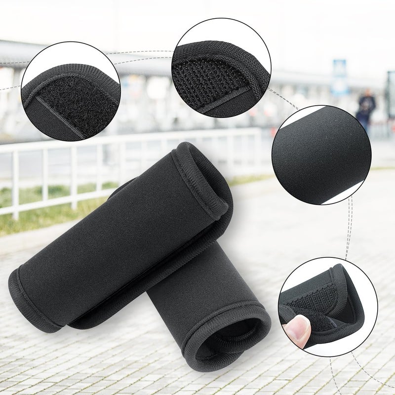 DHARMATMAJ 4Pack Luggage Handle Wrap for Suitcase Comfort Soft Handle Covers Suitcase Luggage Identifiers Neoprene Luggage Travel Accessories Travel Essential(Black) - Image 3