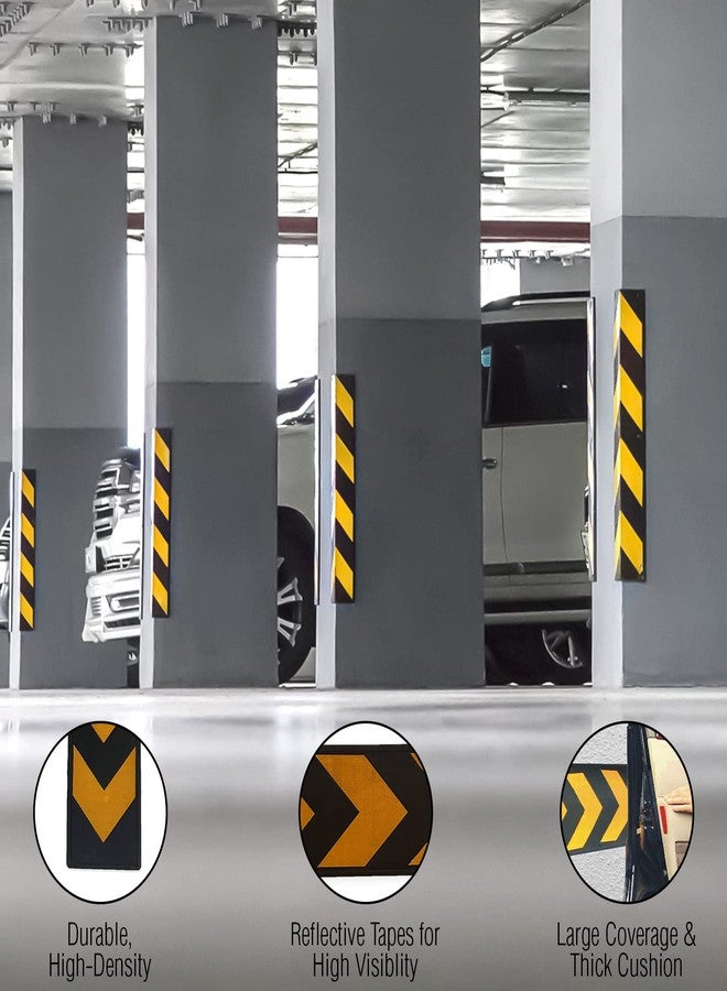 LADWA 41 Inch Rubber Wall Guard with Arrow Reflective Strip, Heavy Duty Wall Protector for Parking Garage, Basement Traffic Direction Safety, Car Wall Protection & Impact Resistance - Image 4