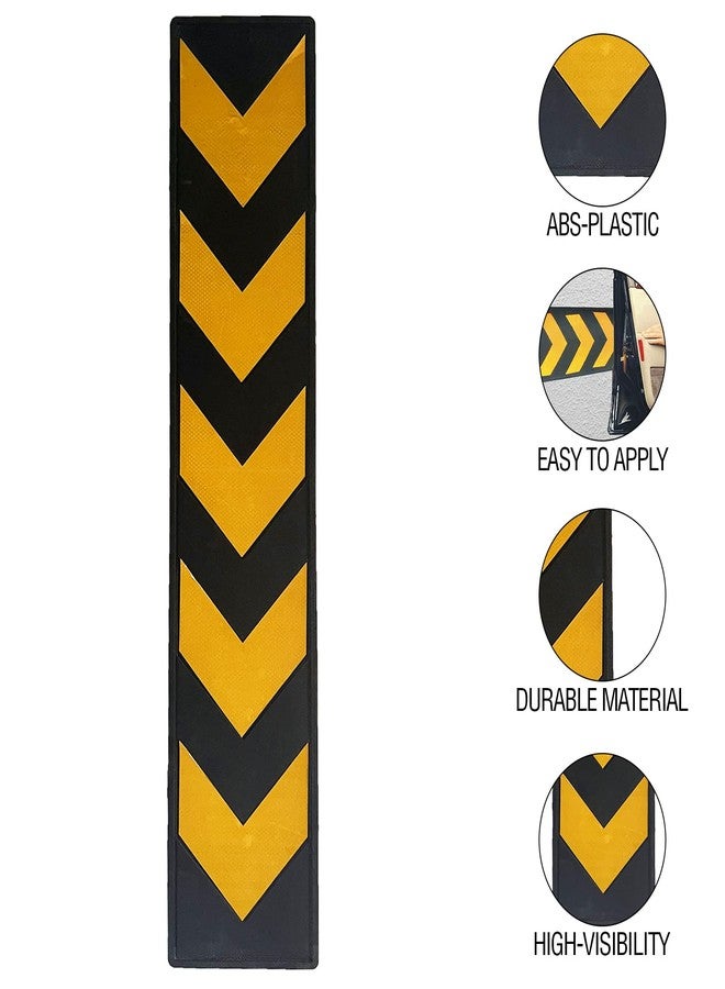 LADWA 41 Inch Rubber Wall Guard with Arrow Reflective Strip, Heavy Duty Wall Protector for Parking Garage, Basement Traffic Direction Safety, Car Wall Protection & Impact Resistance - Image 2