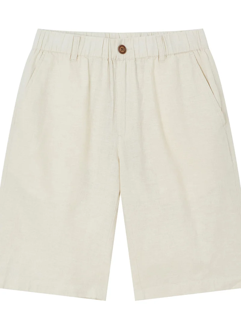 GIORDANO  Men's Slim Linen Cotton Bermuda Shorts for Men | Best Price UAE