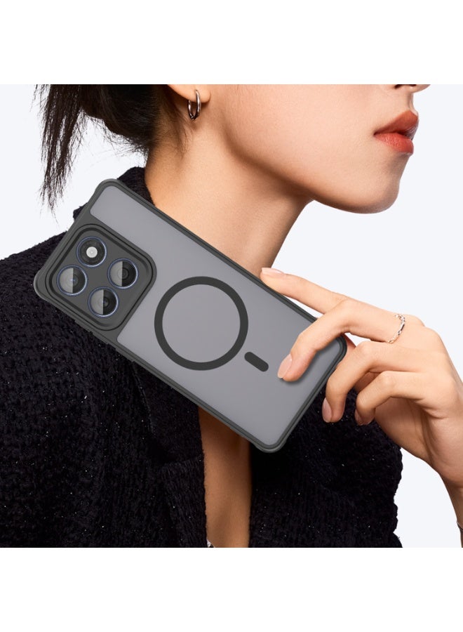 Magnetic Matte Texture Phone Case for Motorola Edge 60 Fusion/ Motorola Edge 60 5G Semi Transparent Frosted Shockproof Case Oil Repellent and Waterproof Phone Cover - view 5