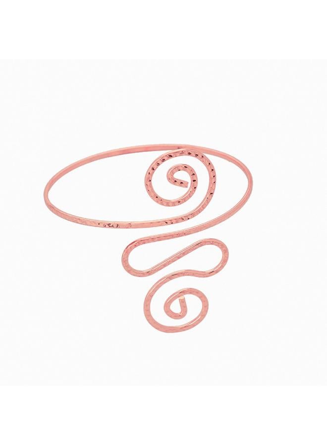 Direct Hot Jewelry European And American Exaggerated Arm Ring Simple Geometric Arm Bracelet Spiral Bracelet Opening