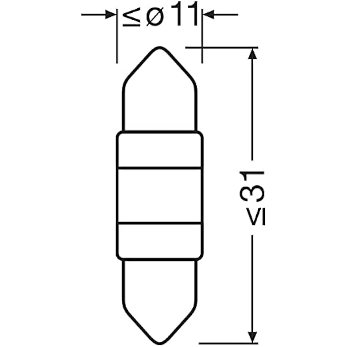 أوسرام ليدريفينج سل سي 5 دبليو 31 مم أبيض 6000 كلفن بليستر 1 مصباح ليد مُجدد للاستخدام على الطرق الوعرة فقط - Image 5