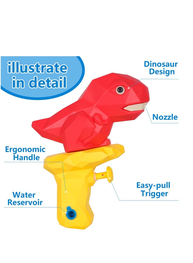 Captaintech 5 Pieces Children's Water Guns Small Dinosaur Water Guns Water Guns Soak Summer Swimming Pool Beach Party Toys - Image 3