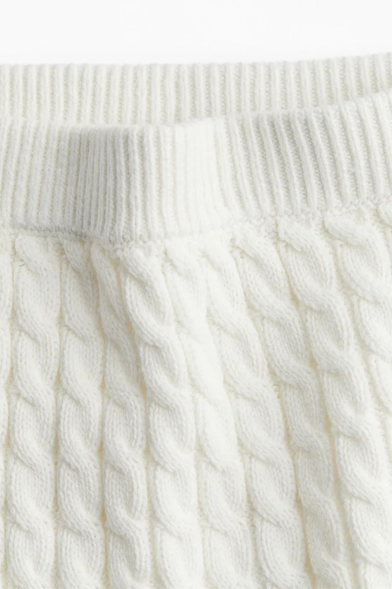 H&M Cable-knit mini shorts
