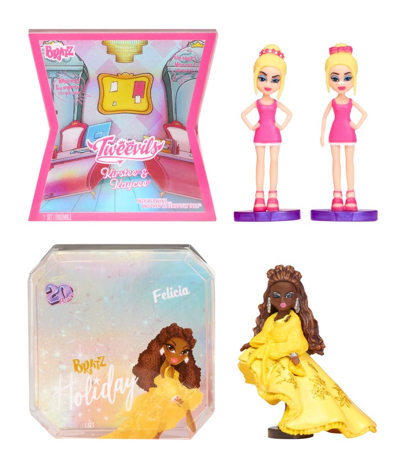 BRATZ MGA's Miniverse Mini Bratz Limited Edition 2-Pack, Holiday Felicia and Tweevils Mini Figures in Display Packaging - Image 4