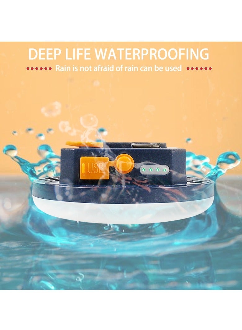 ضوء التخييم، فانوس التخييم LED المحمول في الهواء الطلق، مصباح خيمة مقاوم للماء قابل لإعادة الشحن مع ثلاثة أوضاع، مصباح لمبة تخييم متعدد الأغراض للداخل والخارج، (MOS 13 حجم صغير أخضر، ضوء دافئ) - Image 2