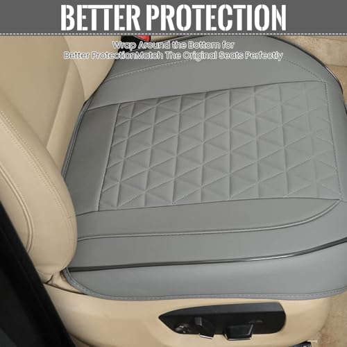 STHIRA Luxury Faux Leather Seat Cover for Car Comfortable & Durable Car Seat Cover with Anti-Slip Wrap-Around Seat Cushion for Driving Seat Cushion Universal Fit for Most Vehicles, 52x49cm, Black - Image 4