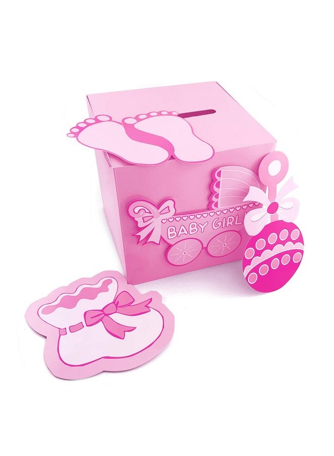 Adorox 3D Version Baby Shower Wishing Well Card Box Decoration (Girl) - Image 1