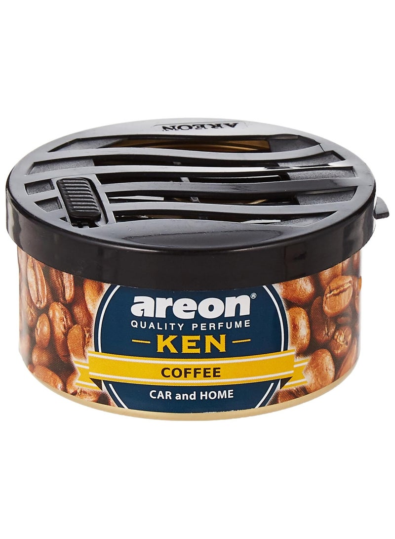 علبة جل معطرة للسيارة، قهوة، عبوة من قطعة واحدة