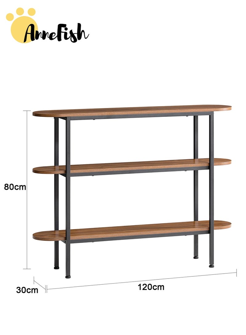 AnneFish 120*30*80cm 3Tier Console Table Sofa Table Home Coffee Corner Display Entryway Table for Couch Hallway Entrance Living Room - Image 2