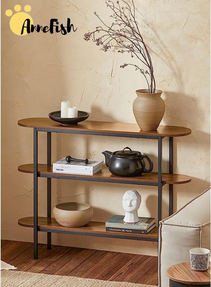 AnneFish 120*30*80cm 3Tier Console Table Sofa Table Home Coffee Corner Display Entryway Table for Couch Hallway Entrance Living Room - Image 3