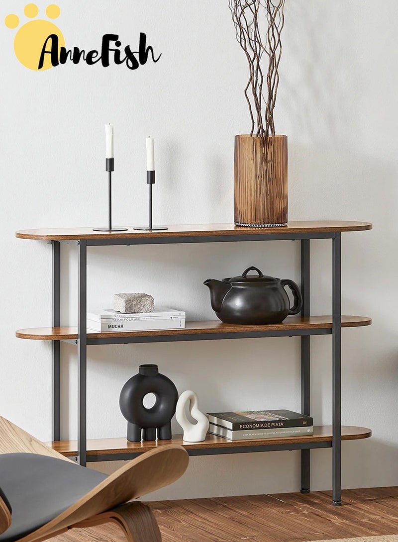 AnneFish 120*30*80cm 3Tier Console Table Sofa Table Home Coffee Corner Display Entryway Table for Couch Hallway Entrance Living Room - Image 4
