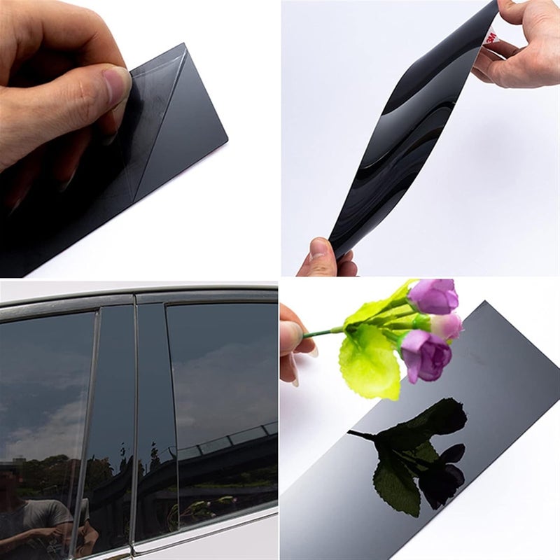 QASULER Carbon Fiber Window B Pillar Protection Strip - Image 4