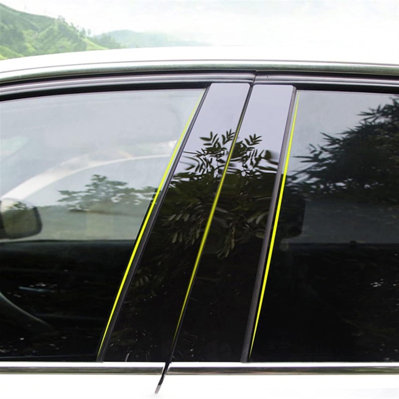 QASULER Carbon Fiber Window B Pillar Protection Strip - Image 1