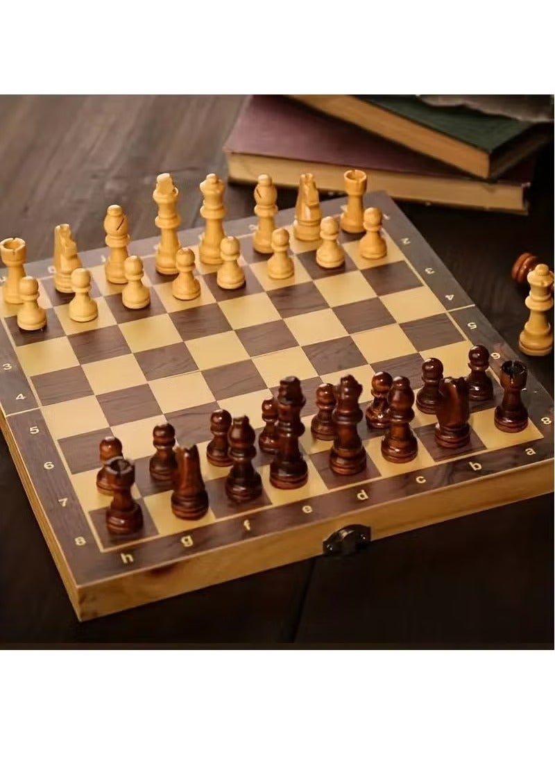 Premium Quality, Handcrafted Rosewood Unique Chess Board Set, Foldable Secure Storage for Magnetic Pieces with Extra Queens, Chess Set for Kids and Adults, Brown - Image 1