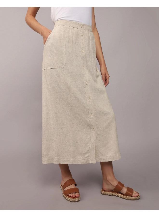 American Eagle High Waist Front Button Skirt  - Image 1