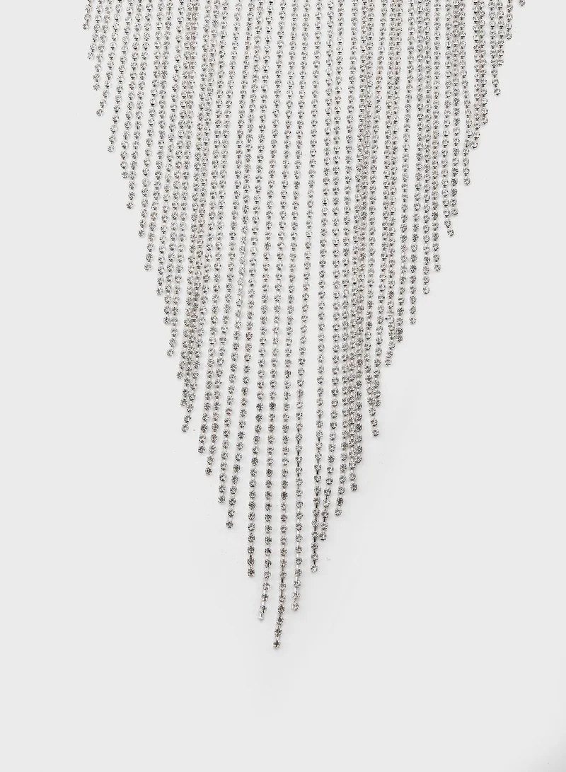 Ella Limited Edition Rhinestone Tassel Statement Necklace