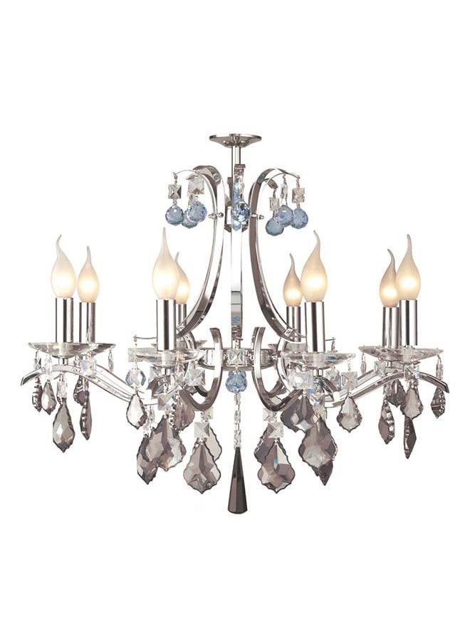 Kandil Egypt Chandelier 6 Arms Crystal Plate Modified (Chrome) Without Crystal Plate 