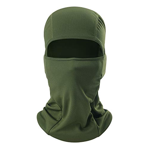 hikevalley Balaclava Face Mask Adjustable Windproof UV Protection Hood (US, Alpha, One Size, Army Green) - Image 1