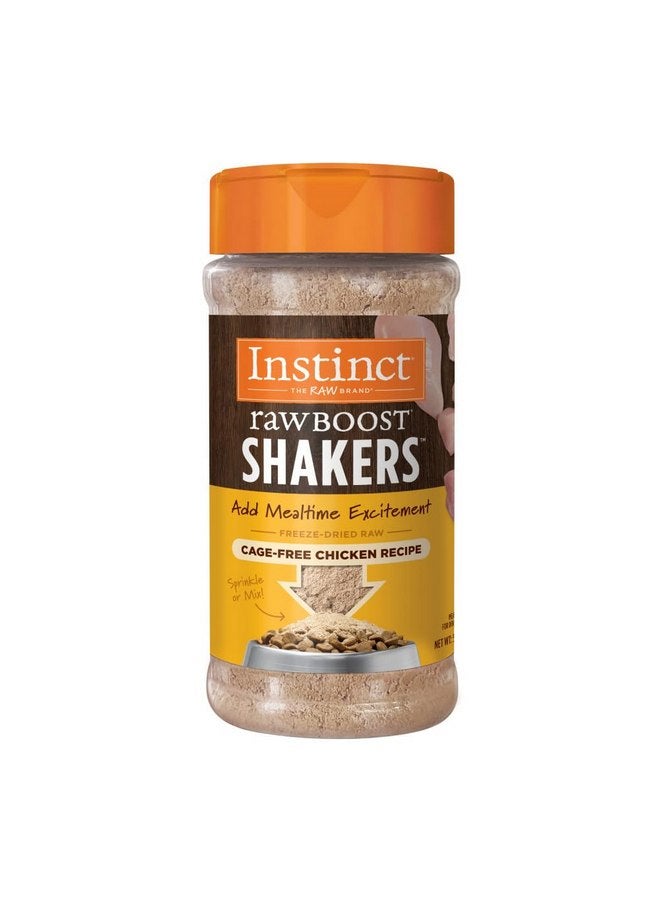 غريزة طعام الكلاب Instinct Raw Boost Shakers Freeze-Dried Powder Topper - دجاج، زجاجة 5.5 أونصة - Image 1