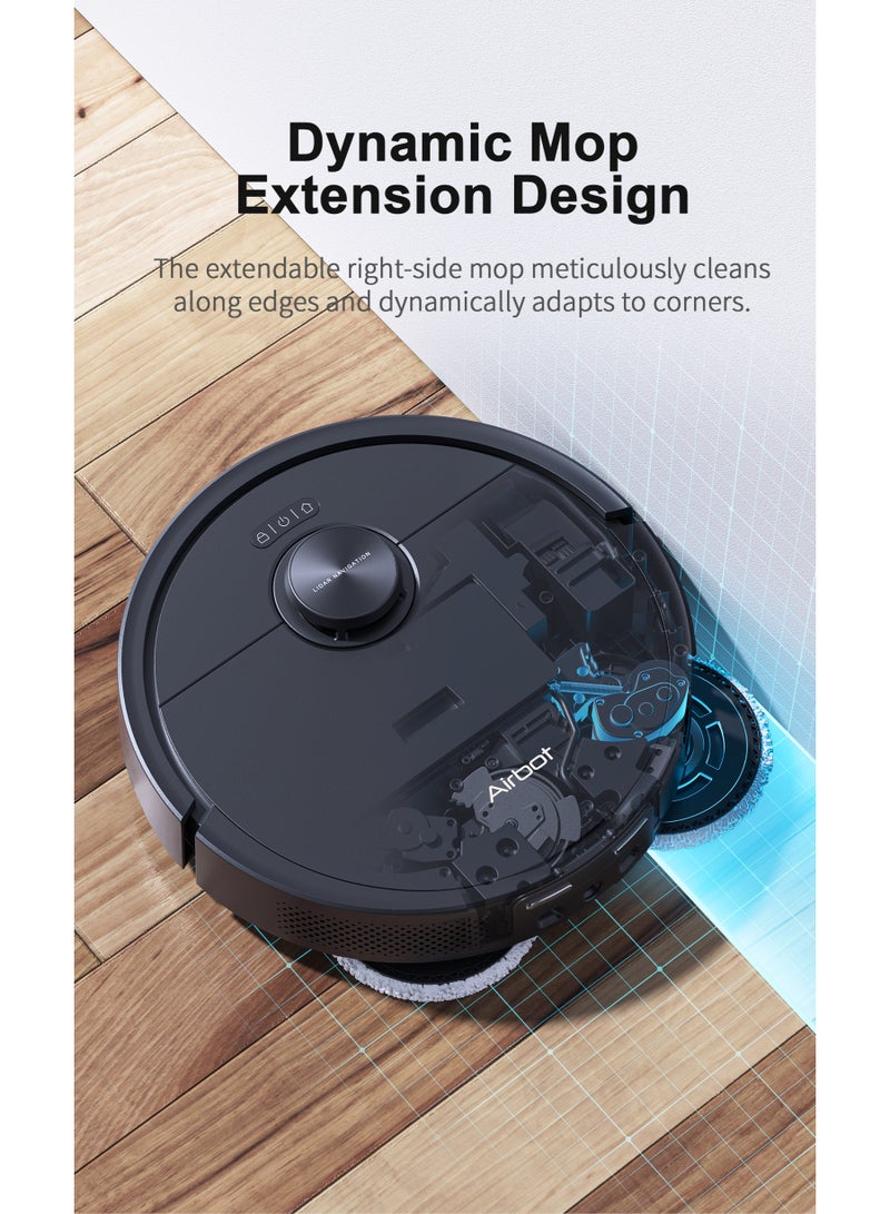 Airbot Robot Vacuum X40 Master15000 Pa Robot Vacuum Cleaner with Mop,Robot Cleaner and Mop,with Advanced AirGPT AI System,Auto Detanle,Mop Wash&Tank Refill - Image 4