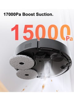 Airbot Airbot Robot Vacuum X40 Master15000 Pa Robot Vacuum Cleaner with Mop,Robot Cleaner and Mop,with Advanced AirGPT AI System,Auto Detanle,Mop Wash&Tank Refill  - Image 4